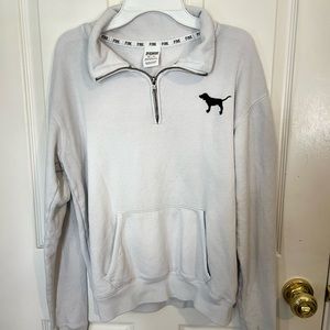 Pink Victoria Secret Half-Zip Sweatshirt